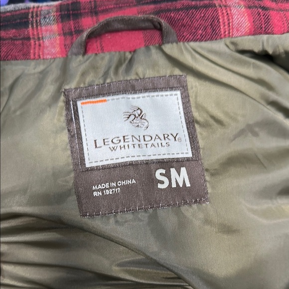 Legendary Whitetails Olive Green Vest with Red Plaid Shirt - Picture 4 of 4